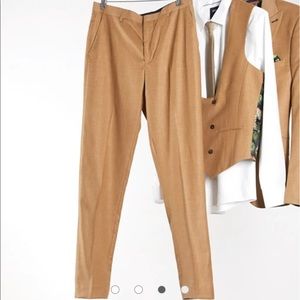 Harry Brown Tan Skinny Fit Suit Trousers